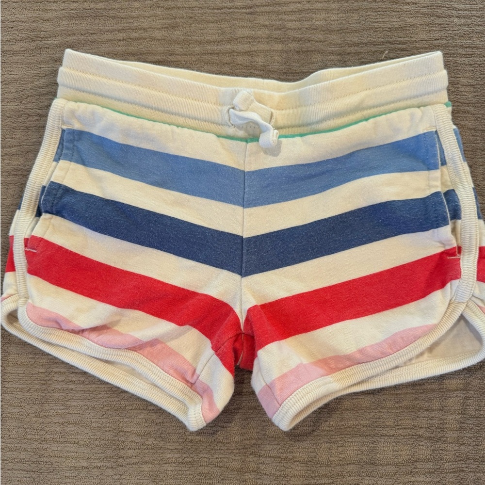 Striped Toddler Shorts - Red, Blue, and White